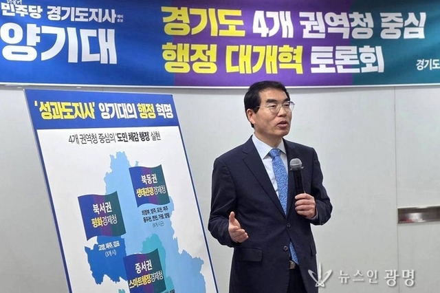 양기대, “수원 본청 중심의 낡은 행정 구조 갈아엎겠다”